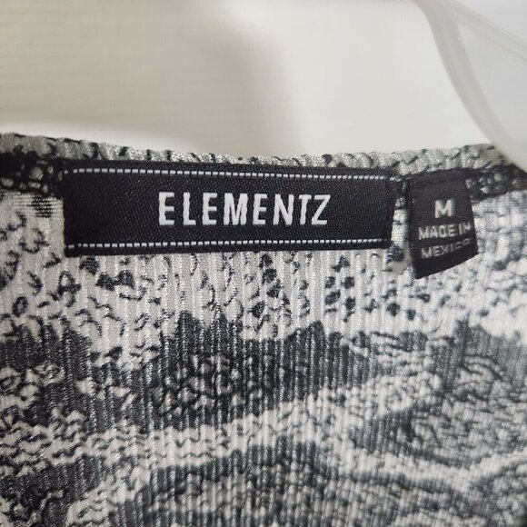 Elementz Women's Short Sleeve Cross Front Tunic Top With Built In Tank Medium - Picture 3 of 3